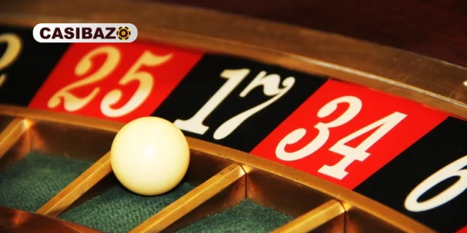 چرخ رولت با توپ در حال توقف روی عدد برنده